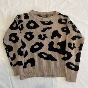 Leopard print long sleeve shirt